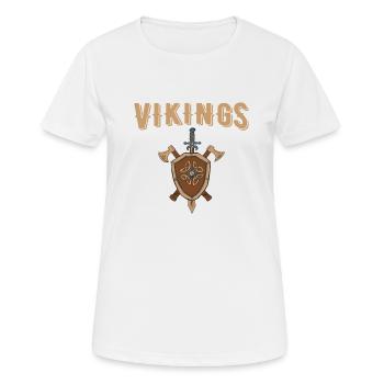 Viking Shield Vikings - T-shirt respirant Femme - blanc - Devant - AI Model Female 172 dark (172cm)