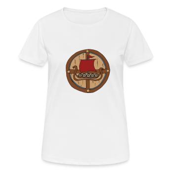 Viking Shield Vikings - T-shirt respirant Femme - blanc - Devant - AI Model Female 172 dark (172cm)