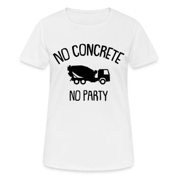 pas de béton pas de fête - T-shirt respirant Femme - blanc - Devant - AI Model Female 172 dark (172cm)