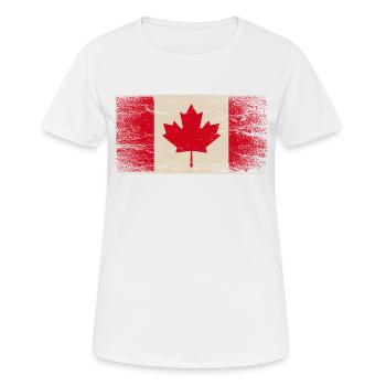 Canada Érable Vancouver Montréal Toronto Maple Leaf - T-shirt respirant Femme - blanc - Devant - AI Model Female 172 dark (172cm)