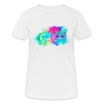 Bär Biest farbenfroh - Frauen T-Shirt atmungsaktiv - Weiß - Vorne - AI Model Female 172 dark (172cm)