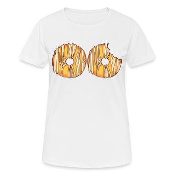 Donuts Confiserie Cookie Törtchen Kuchen Torten - Frauen T-Shirt atmungsaktiv - Weiß - Vorne - AI Model Female 172 dark (172cm)