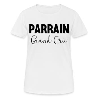 Parrain grand cru - T-shirt respirant Femme - blanc - Devant - AI Model Female 172 dark (172cm)