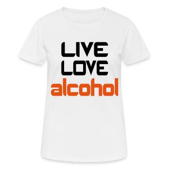alcool - T-shirt respirant Femme - blanc - Devant - AI Model Female 172 dark (172cm)