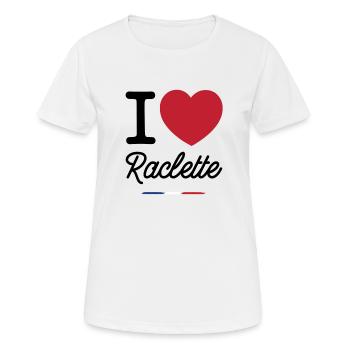 I love raclette - T-shirt respirant Femme - blanc - Devant - AI Model Female 172 dark (172cm)