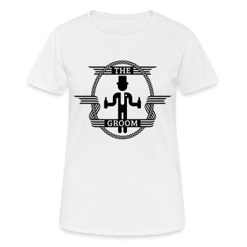 Le marié (1C) - T-shirt respirant Femme - blanc - Devant - AI Model Female 172 dark (172cm)
