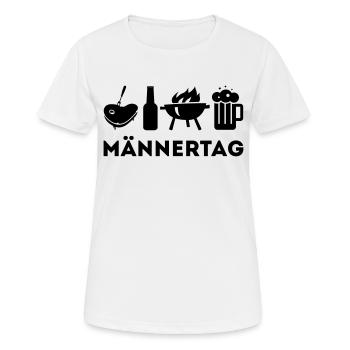 MÄNNERTAG HIMMELFAHRT KUMPELSHIRT - Frauen T-Shirt atmungsaktiv - Weiß - Vorne - AI Model Female 172 dark (172cm)
