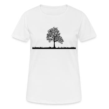arbre - T-shirt respirant Femme - blanc - Devant - AI Model Female 172 dark (172cm)