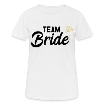 Team Bride Braut I JGA Junggesellinnenabschied - Frauen T-Shirt atmungsaktiv - Weiß - Vorne - AI Model Female 172 dark (172cm)