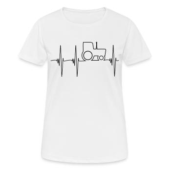 Tracteur puls 01 - T-shirt respirant Femme - blanc - Devant - AI Model Female 172 dark (172cm)