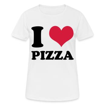 J'adore la pizza - T-shirt respirant Femme - blanc - Devant - AI Model Female 172 dark (172cm)
