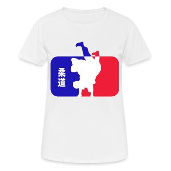 Judo - Frauen T-Shirt atmungsaktiv - Weiß - Vorne - AI Model Female 172 dark (172cm)
