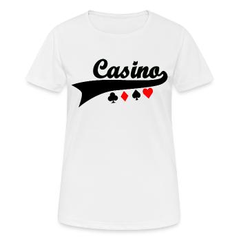 Casino - Poker Blackjack Roulette - jeux de hasard - T-shirt respirant Femme - blanc - Devant - AI Model Female 172 dark (172cm)