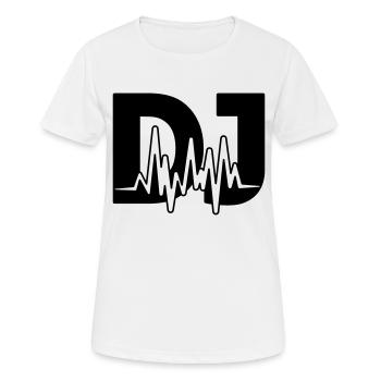 dj - Frauen T-Shirt atmungsaktiv - Weiß - Vorne - AI Model Female 172 dark (172cm)
