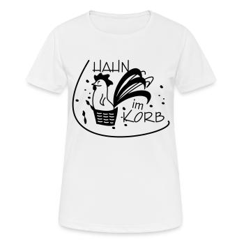 Hahn im Korb - Frauen T-Shirt atmungsaktiv - Weiß - Vorne - AI Model Female 172 dark (172cm)