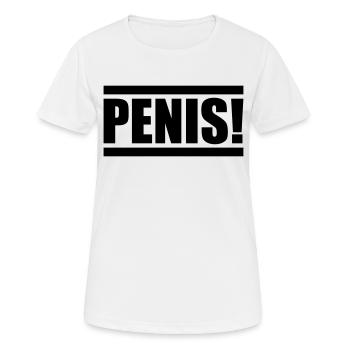 penis design - Frauen T-Shirt atmungsaktiv - Weiß - Vorne - AI Model Female 172 dark (172cm)