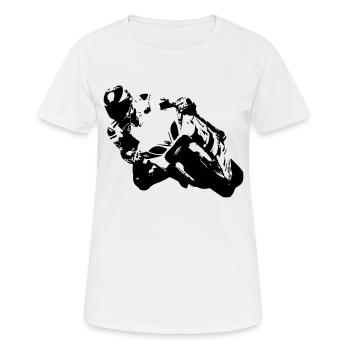 Biker - Women's Breathable T-Shirt - white - Front - AI Model Female 172 dark (172cm)