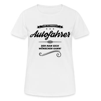 der allerbeste autofahrer - Frauen T-Shirt atmungsaktiv - Weiß - Vorne - AI Model Female 172 dark (172cm)