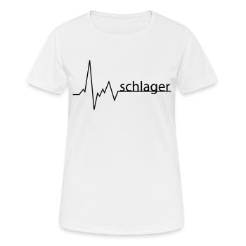 schlager - Frauen T-Shirt atmungsaktiv - Weiß - Vorne - AI Model Female 172 dark (172cm)