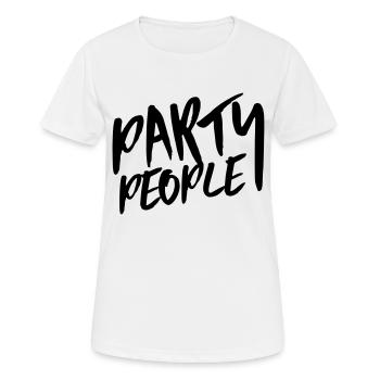 party people - Frauen T-Shirt atmungsaktiv - Weiß - Vorne - AI Model Female 172 dark (172cm)