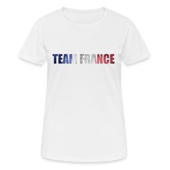 team france - T-shirt respirant Femme - blanc - Devant - AI Model Female 172 dark (172cm)