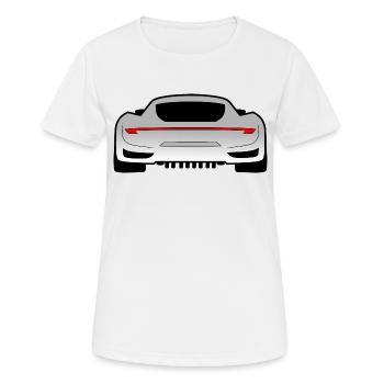 Voiture de sport / voiture arrière / voiture - T-shirt respirant Femme - blanc - Devant - AI Model Female 172 dark (172cm)