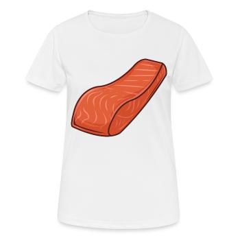 Saumon - T-shirt respirant Femme - blanc - Devant - AI Model Female 172 dark (172cm)