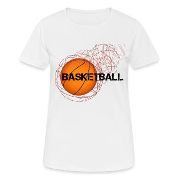 BASKETBALL - T-shirt respirant Femme - blanc - Devant - AI Model Female 172 dark (172cm)