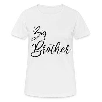 Big Brother handgeschrieben - Frauen T-Shirt atmungsaktiv - Weiß - Vorne - AI Model Female 172 dark (172cm)