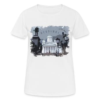 Helsinki Cathedral T-Shirts, Hoodies, Products - Women's Breathable T-Shirt - white - Front - AI Model Female 172 dark (172cm)