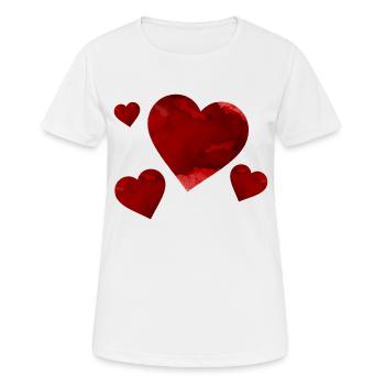 Beautiful dark hearts - Women's Breathable T-Shirt - white - Front - AI Model Female 172 dark (172cm)