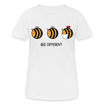 Bee Different geschenkidee Honig Spruch - Frauen T-Shirt atmungsaktiv - Weiß - Vorne - AI Model Female 172 dark (172cm)