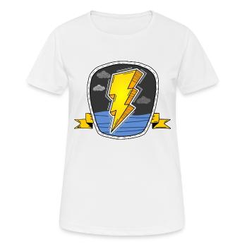 Lightning Shield - Women's Breathable T-Shirt - white - Front - AI Model Female 172 dark (172cm)