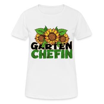 Garten Chefin - Frauen T-Shirt atmungsaktiv - Weiß - Vorne - AI Model Female 172 dark (172cm)