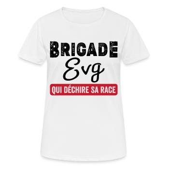 Brigade Evg Cadeau Homme Evg Humour Drôle - T-shirt respirant Femme - blanc - Devant - AI Model Female 172 dark (172cm)