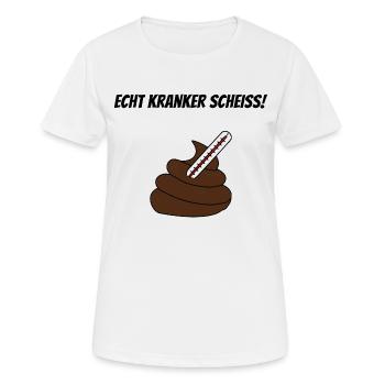 Kranker Scheiss - Frauen T-Shirt atmungsaktiv - Weiß - Vorne - AI Model Female 172 dark (172cm)