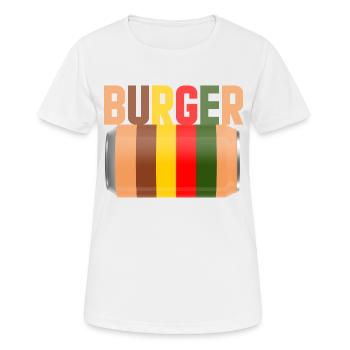 Burger Fast Food - Frauen T-Shirt atmungsaktiv - Weiß - Vorne - AI Model Female 172 dark (172cm)
