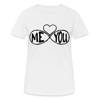 Me and You - Women's Breathable T-Shirt - white - Front - AI Model Female 172 dark (172cm)
