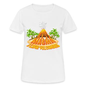 Magma Lava Liquid lettering | I l Lava Volcanoes - Women's Breathable T-Shirt - white - Front - AI Model Female 172 dark (172cm)
