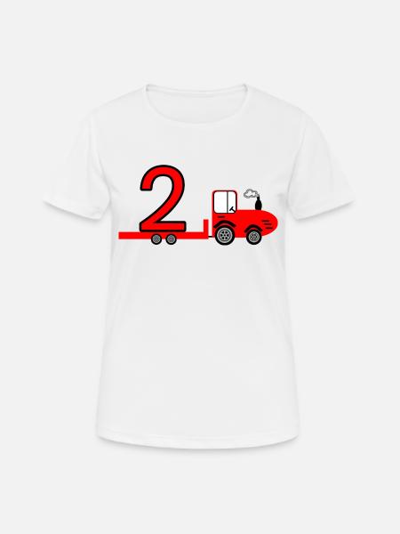 Traktor - Frauen T-Shirt atmungsaktiv - Weiß