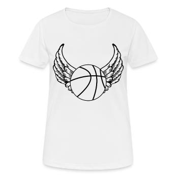 Flying Basketball - Frauen T-Shirt atmungsaktiv - Weiß - Vorne - AI Model Female 172 dark (172cm)