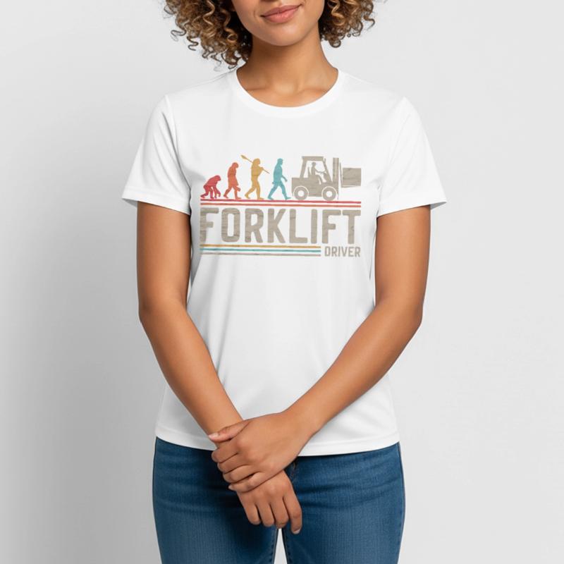 Gabelstaplerfahrer Evolution Gabelstapler Frauen T-Shirt atmungsaktiv