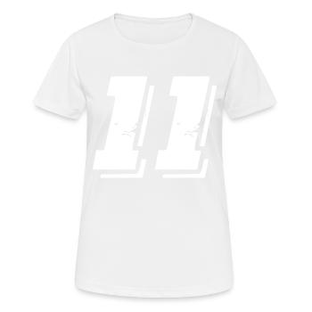 11 Zahl Symbol - Frauen T-Shirt atmungsaktiv - Weiß - Vorne - AI Model Female 172 dark (172cm)