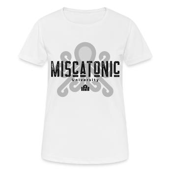 Lovecraft Cthulhu Miscatonic University Horror - Frauen T-Shirt atmungsaktiv - Weiß - Vorne - AI Model Female 172 dark (172cm)