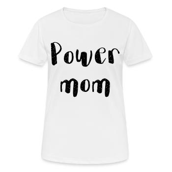 power maman maman maman maman enfants parents police - T-shirt respirant Femme - blanc - Devant - AI Model Female 172 dark (172cm)