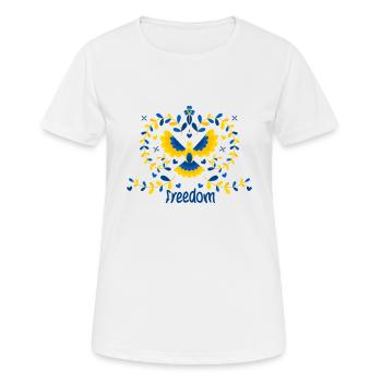 Freiheit der Ukraine - Frauen T-Shirt atmungsaktiv - Weiß - Vorne - AI Model Female 172 dark (172cm)