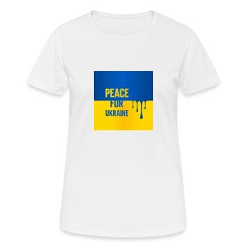 Frieden für die Ukraine T-Shirt - Frauen T-Shirt atmungsaktiv - Weiß - Vorne - AI Model Female 172 dark (172cm)