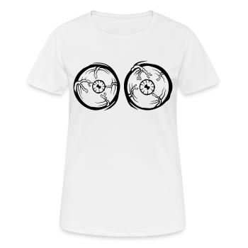 Crazy Monster Horror Eyes - Women's Breathable T-Shirt - white - Front - AI Model Female 172 dark (172cm)