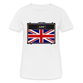 Union Jack Guitar Amplifier - Women's Breathable T-Shirt - white - Front - AI Model Female 172 dark (172cm)