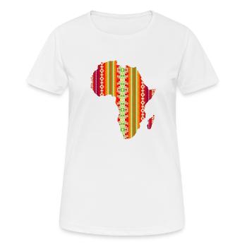 Africa - Women's Breathable T-Shirt - white - Front - AI Model Female 172 dark (172cm)
